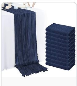 Navy blue set of 12 table runners new