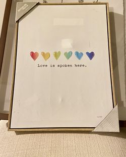 Love Is Spoken Here -Canvas Wall Hanging