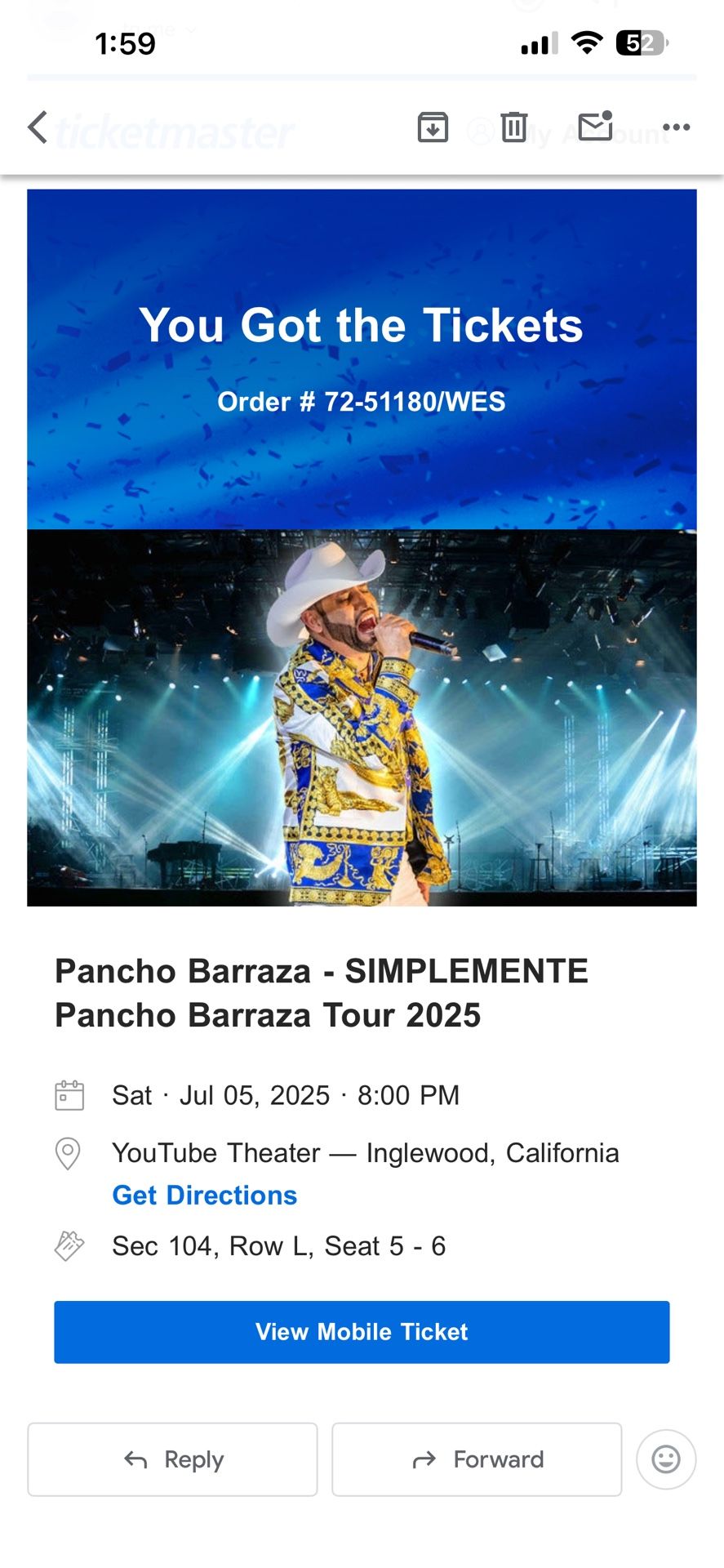 Pancho Barraza $200 For 2 Tickets