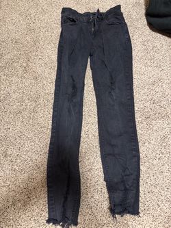 Black Distressed Skinny Jeans
