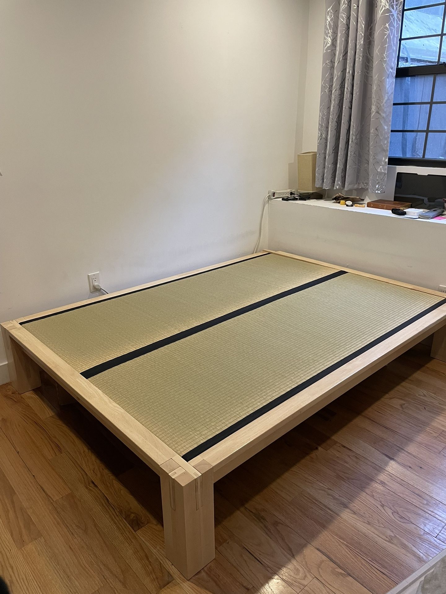Japanese bed Tatami Mat Wooden Frame full Mattress 