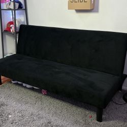 Black Suede Futon 