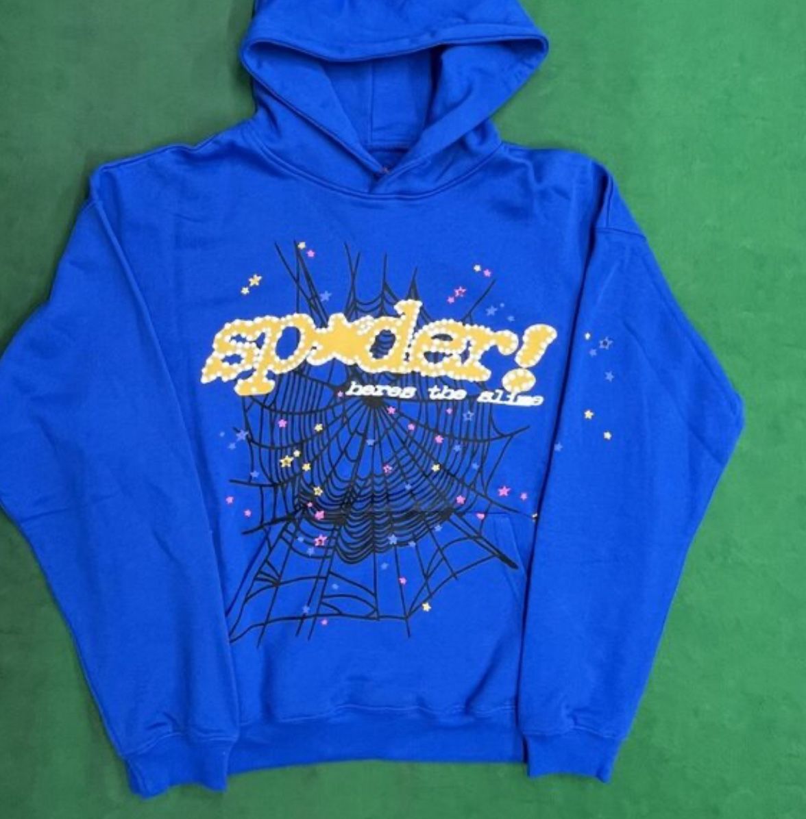 Spider Hoodie Blue/yellow 