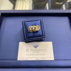Ring Cubanlink 10k 12 Mm Wide 