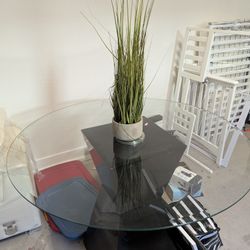 Glass High Top Table