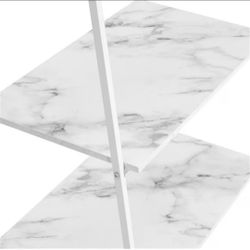 3-Tier Marble-Top Shelf Unit