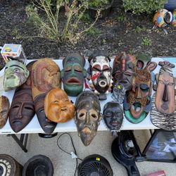 Various Wooden Masks