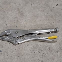 Stanley 0-84-809 curved Locking Plier Maxsteel, Silver
