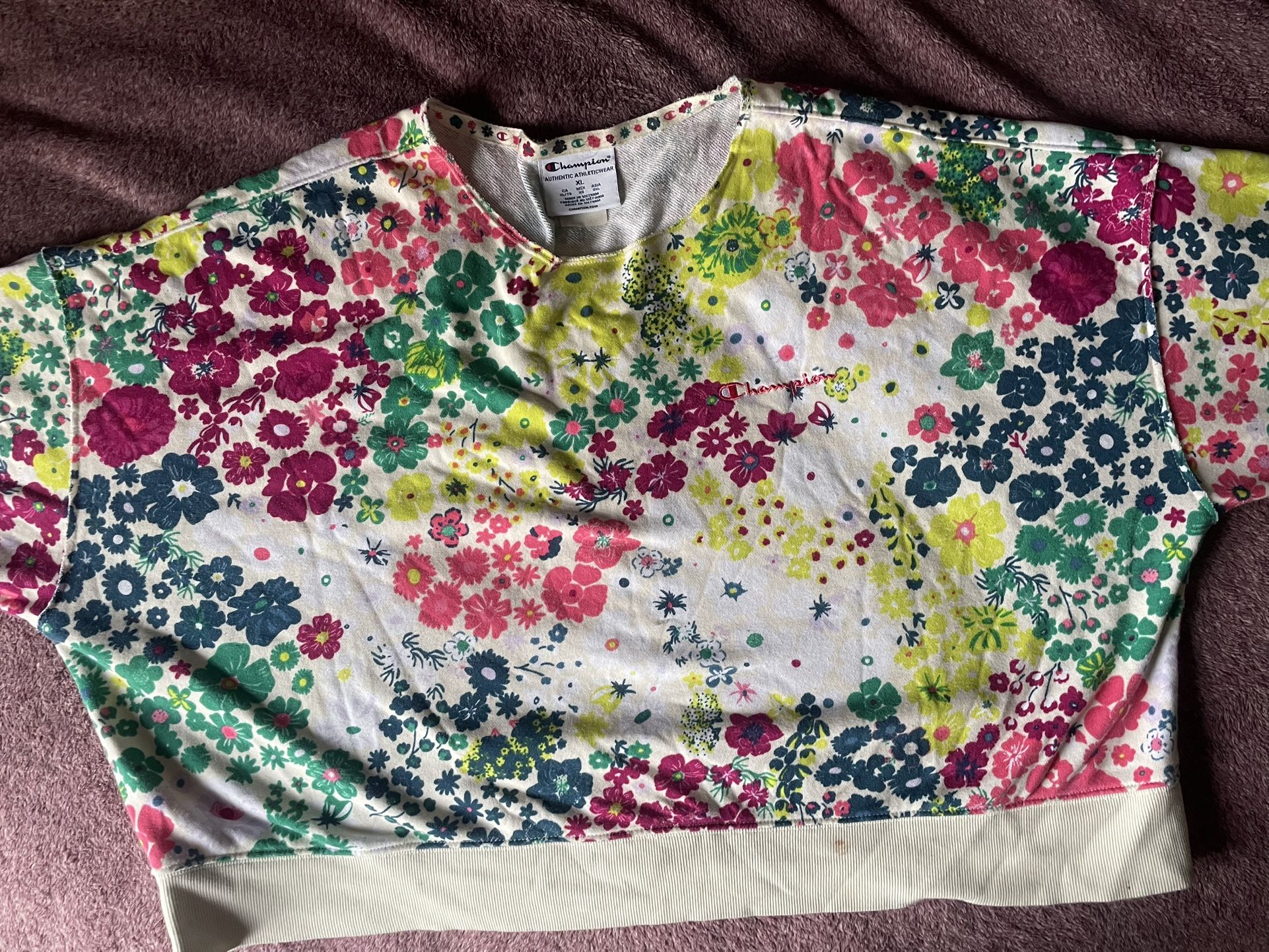 Floral Champion Sweatshirt Authentic Active Wear