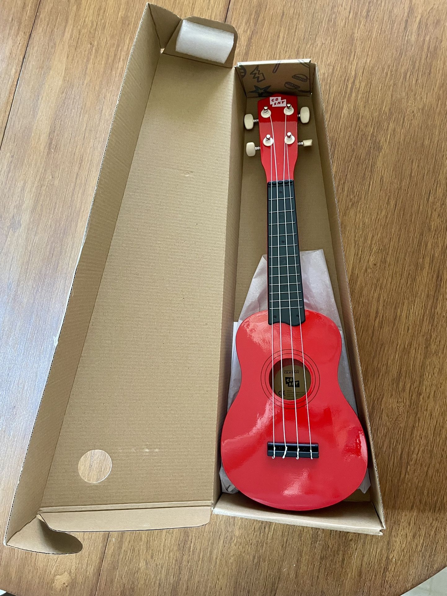 Soprano Ukulele 21" Beginner Student Kids Guitar Glossy RED New In Box