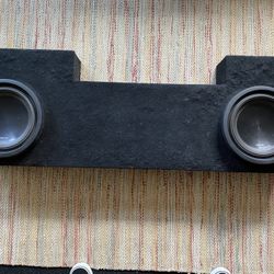 2 Alpine 10” Subs In Truck Floor Box