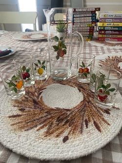 Vintage West Virginia glass set