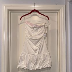 White Strapless Dress New With Tags XS