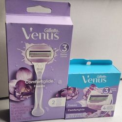 Venus ComfortGlide Freesia Women's Razor & Blade Refills, 4ct