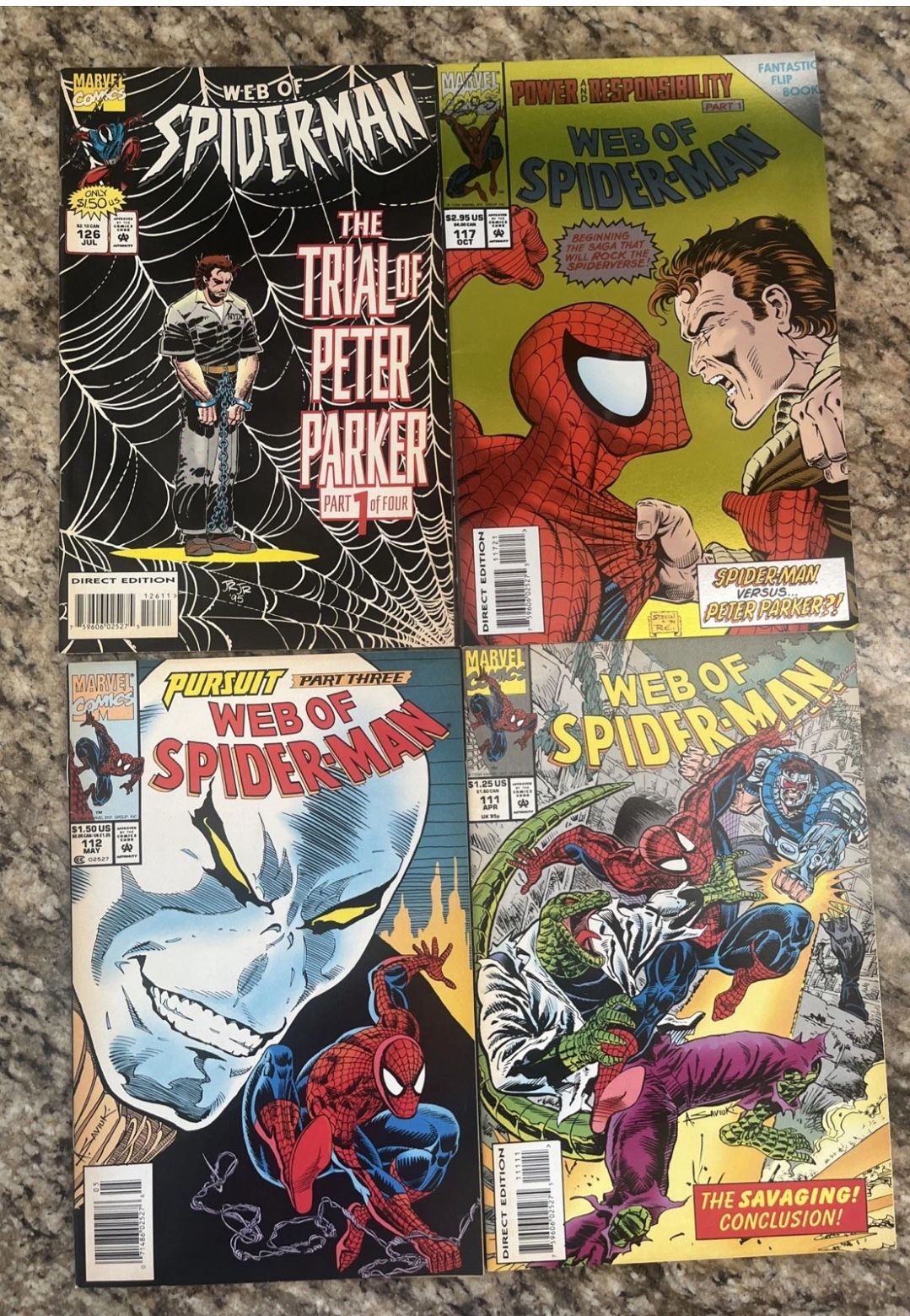 Web of Spider-Man 111,112,117,126