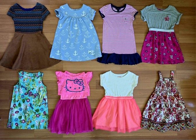 8-Piece, Size 6/6x Girls, Dresses Bundle: Polo Ralph Lauren, Maggie & Zoe, Toughskins, Gymboree