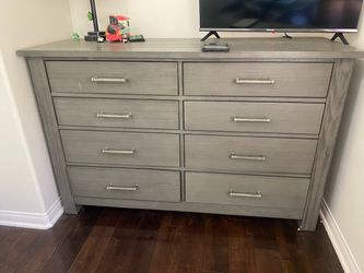 Matching dresser and bed frame
