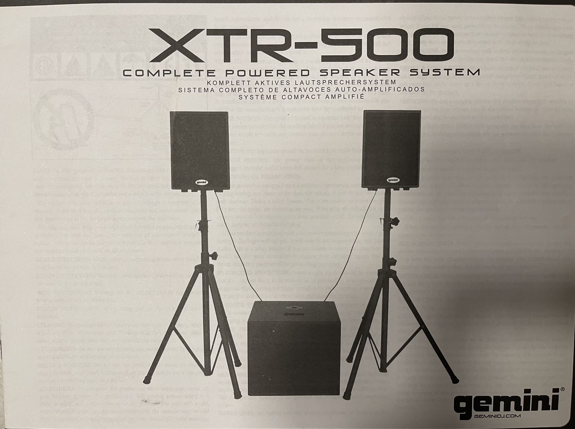 Gemini 15” Power Subwoofer With 8” Passive Speakers