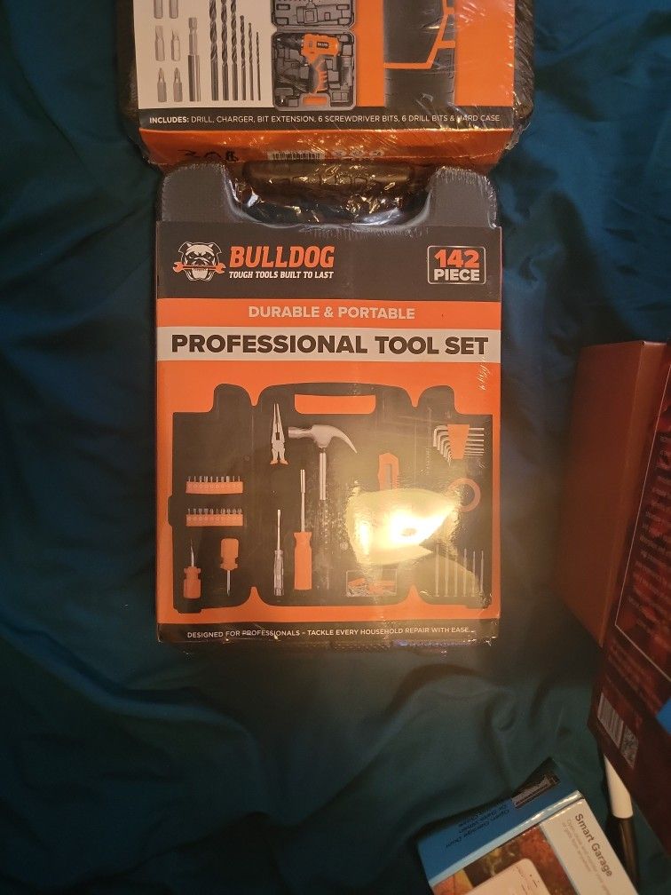 Bulldog Professional Tool Set(20$) and Cordless Drill Set(30$) buy both for 45$