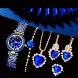 Elegant Blue Watch Set