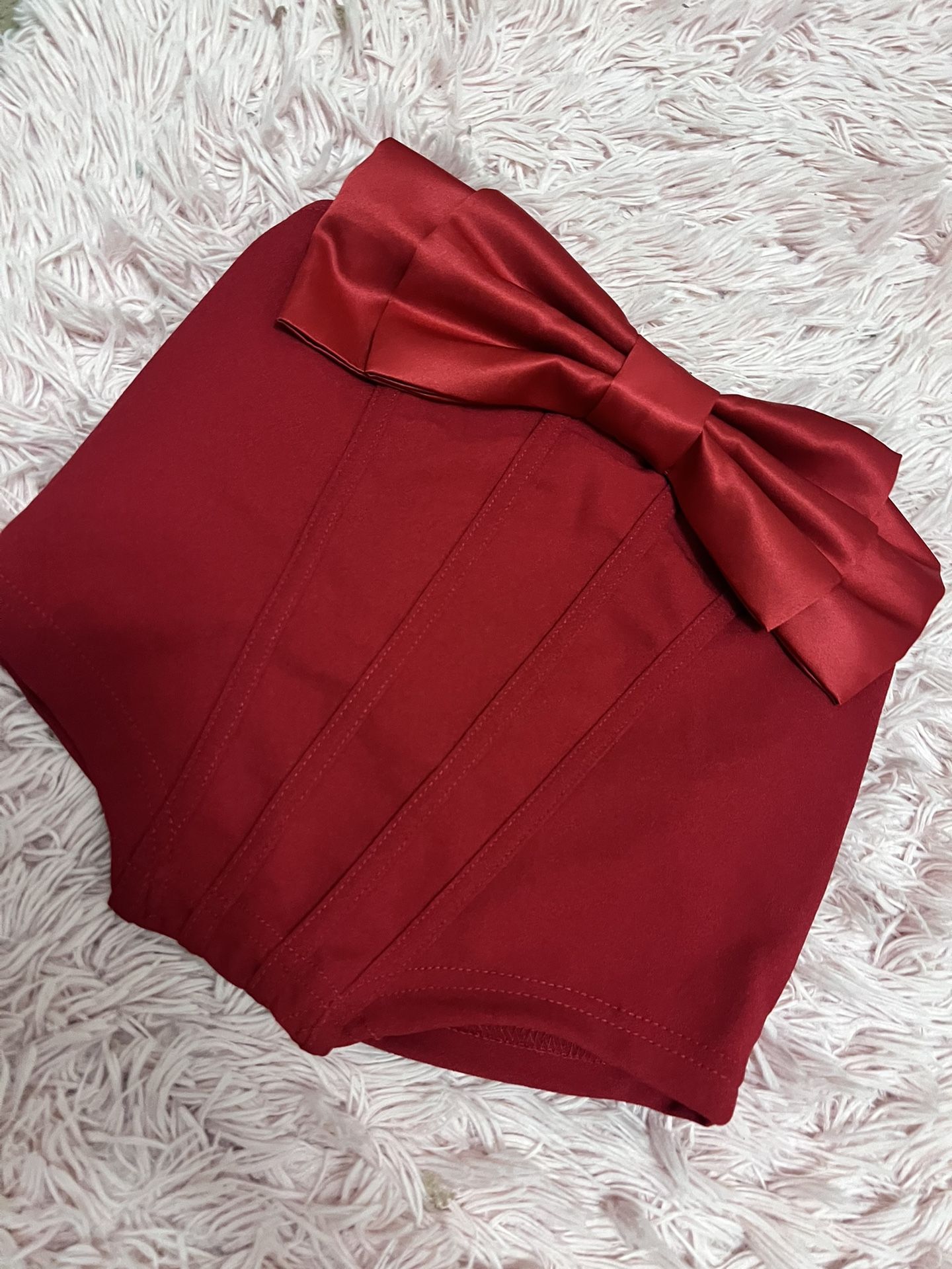Red Corset With Bow