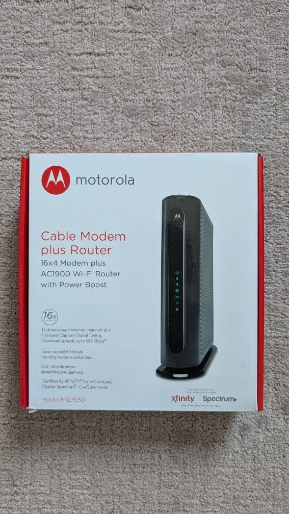 Motorola Cable Modem + Wifi Router