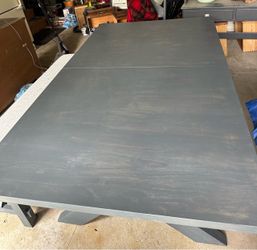 Table with 4 chairs and bench