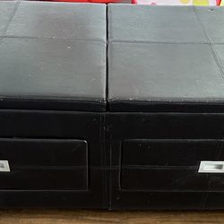 Brown Leather Ottoman