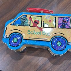 Sesame Street School Bus Collectible Tin Lunch Box