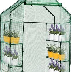 Walk-in Greenhouse for Outdoors, 3 Tiers 4 Shelves, 61 x 28 x 79 Inch