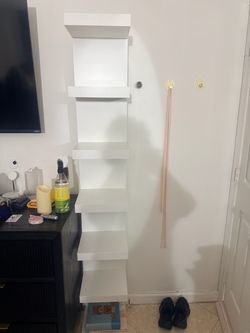 White Wall-Mounted Floating Shelf Unit