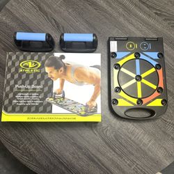 Athletic Works Multifunction Push up Board, Multi-Color Workout Guide