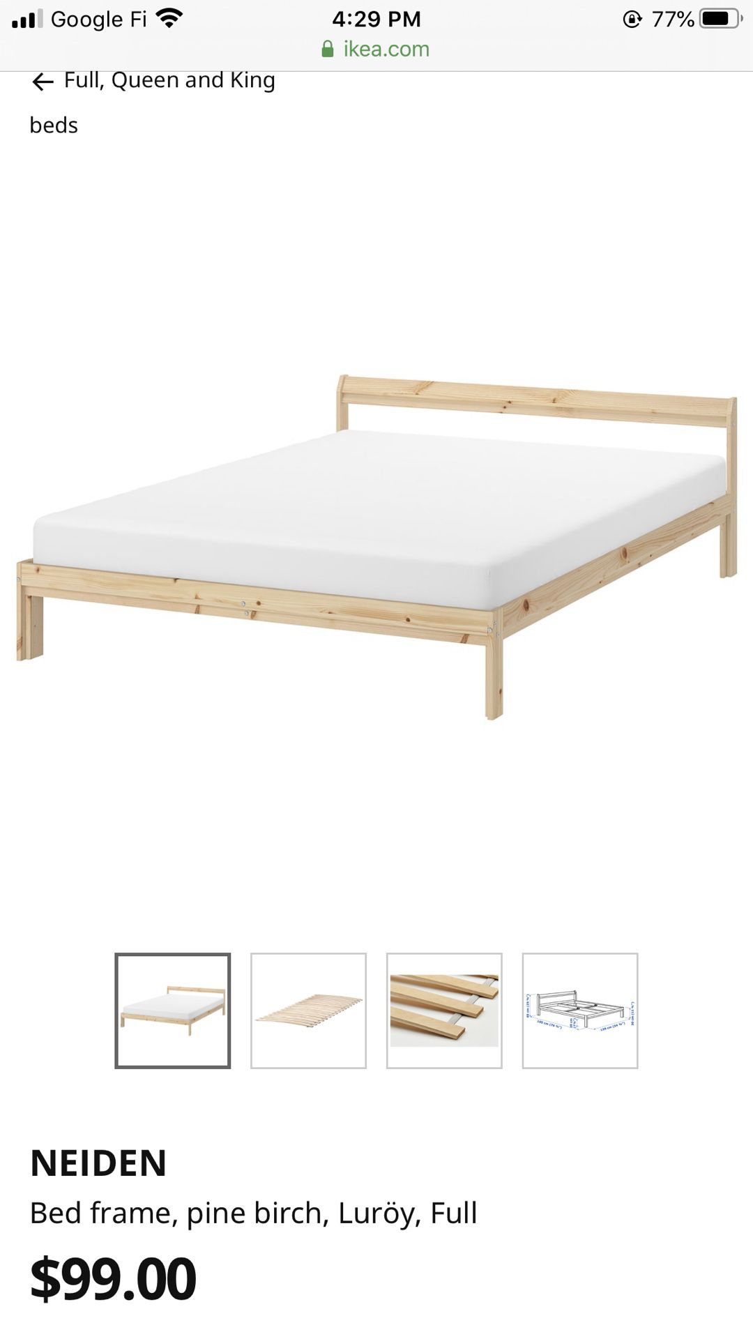 IKEA bed frame and slat.