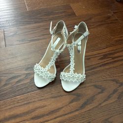 INC White Rhinestone Heels