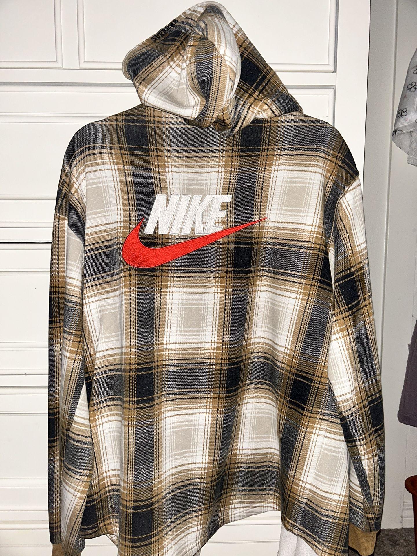 Supreme x Nike Mustard Plaid Jacket Size Medium