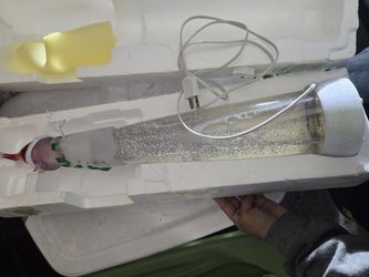 Cracker Barrel 24" Lighted Acrylic Snowman Glitter Light in Box - Working
