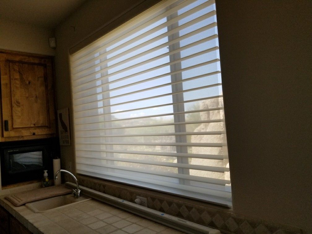 #104 LEVOLOR SHEER SHADINGS MOTORIZED WHITE COLOR SIZE :W96"×96"H all hardware included, OPEN LISTING TO VIEW MORE NEW BLINDS,All Products : American Fashion Style Bags On Sale