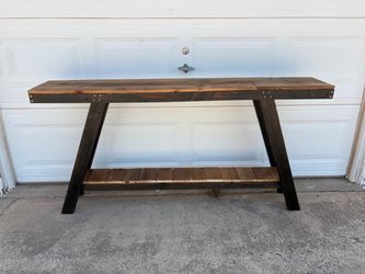 Solid wood console table