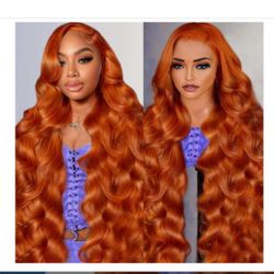 Ginger Wig Human Hair 