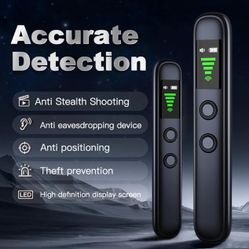 Hidden Camera Detector Portable Anti-Spy Camera Finder Bug Detector to Find Mini Camera Device Listen/GPS Tracker Device Finder for Travel Hotels Offi