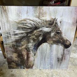 canvas horse painting 