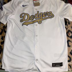 Dodgers Blank Jersey L Men 2025 Gold And Blue 