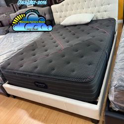 Queen Beautyrest Black Mattress And Bed Frame New Cama 