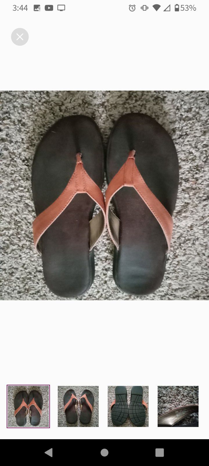 Aerosoles Leather Flip Flops 