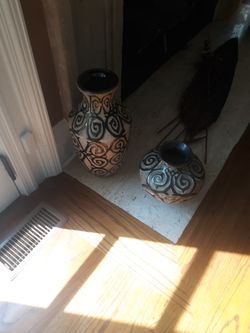 Two Ceramic  Decorative Vases 