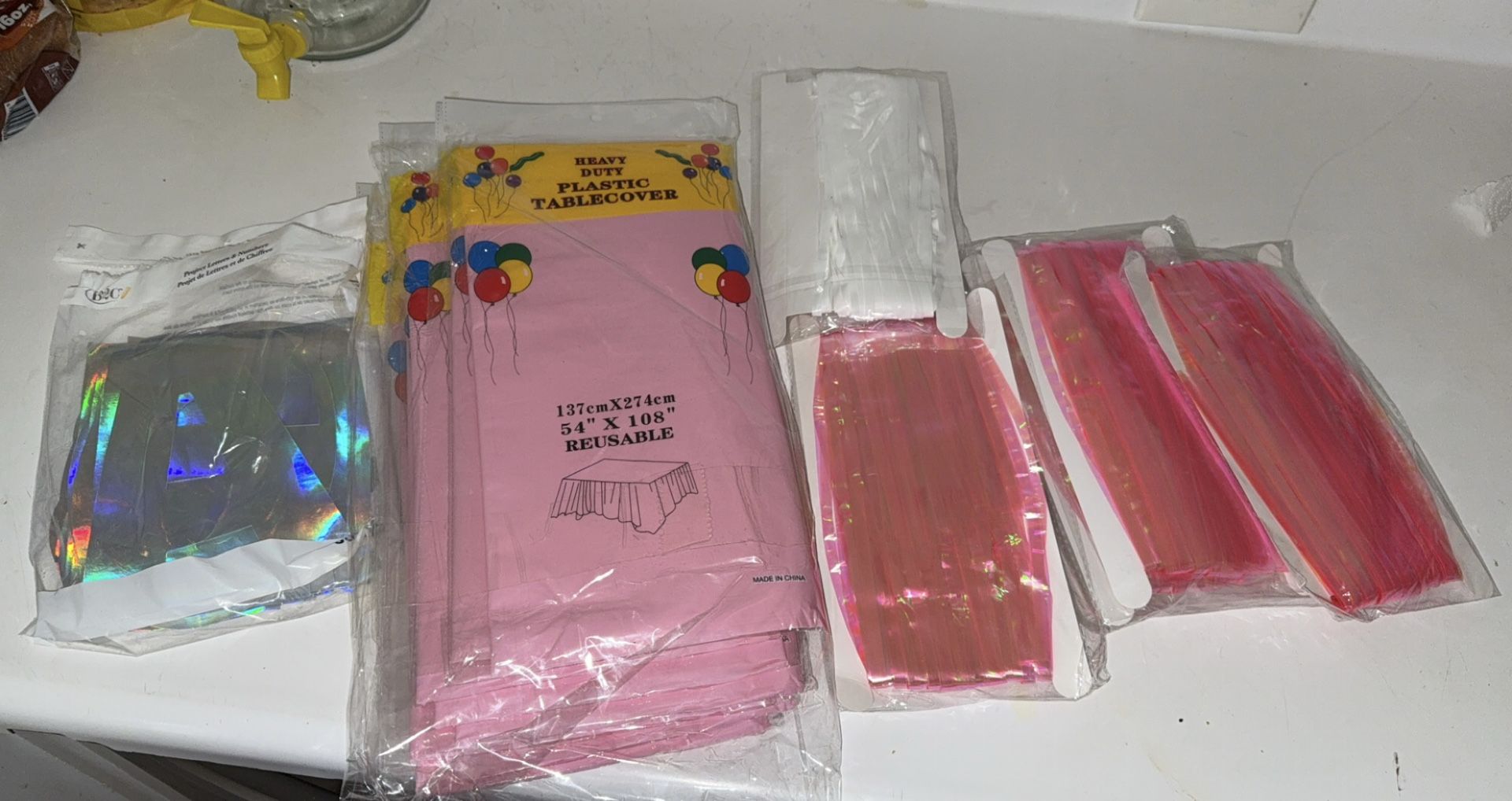 Pink Party Supplies Brand New