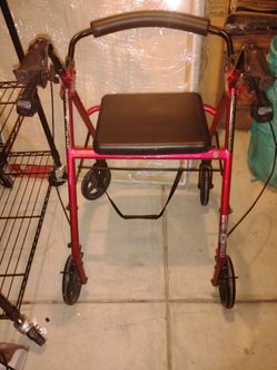 Drive Medical Two Wheeled Walker with Seat.