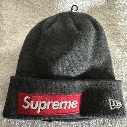 Supreme Gray Beanie Hat Cap 