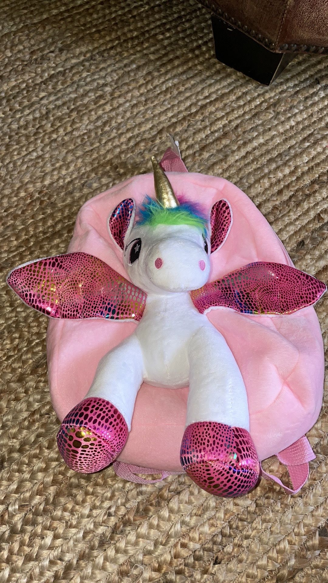 New Little Girls Toddlers Pink Unicorn Backpack