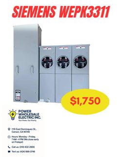 SIEMENS | 300 AMP 3-GANG METERING SYSTEM